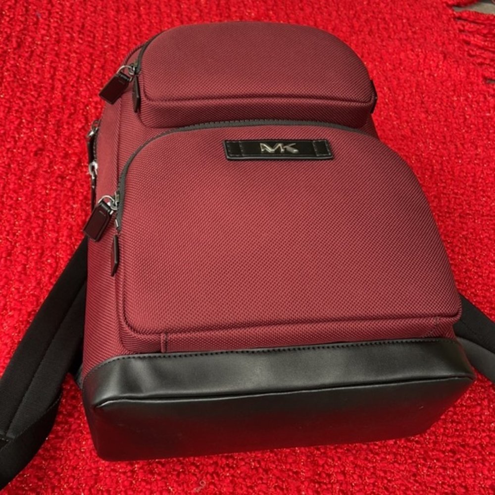 Michael Kors Kent Sport Utility Backpack Merlot - Picture 14 of 16
